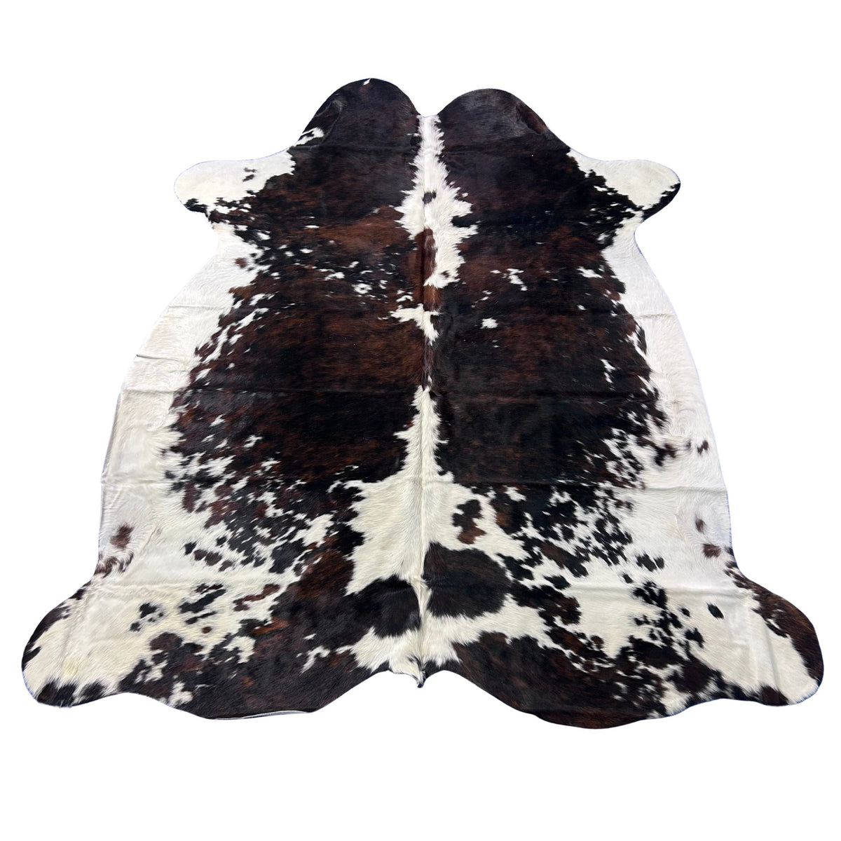 Tricolor Cowhide Rug (40 sq ft) Size: 7x7 feet Colombia-206