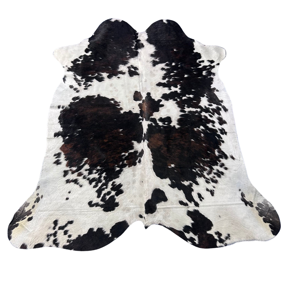 Tricolor Cowhide Rug (38.50 sq ft) Size: 7x6.5 feet Colombia-247