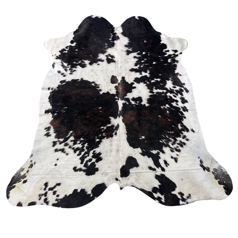 Tricolor Cowhide Rug (38.50 sq ft) Size: 7x6.5 feet Colombia-247