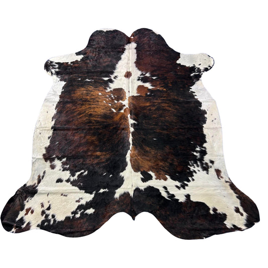 Tricolor Cowhide Rug (41.25 sq ft) Size: 7x7 feet Colombia-290