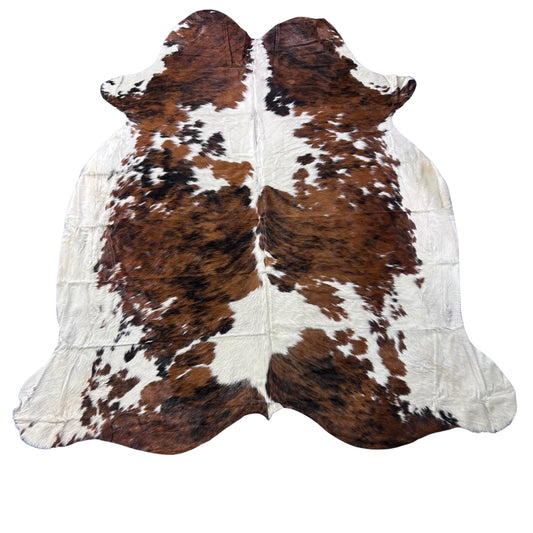 Tricolor Cowhide Rug (45.75 sq ft) Size: 8x7 feet Colombia-298