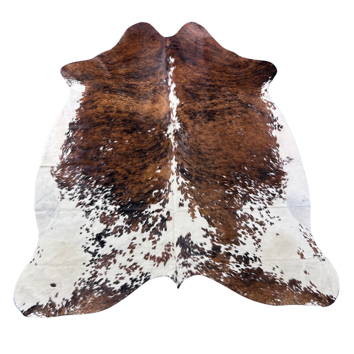 Tricolor Cowhide Rug (34.50 sq ft) Size: 7x6 feet Colombia-303