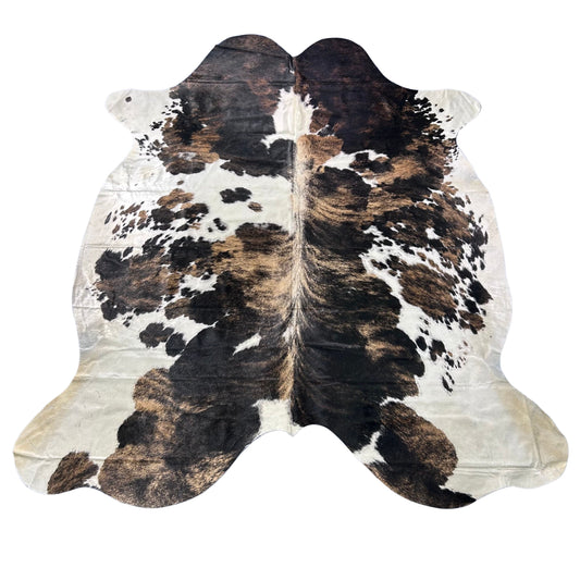 Beautiful Tricolor Cowhide Rug (48 .25 sq ft) Size: 8x7 feet Colombia-34