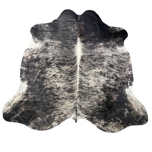 Dark Grey Brindle Cowhide Rug (48.50 sq ft) Size: 8x7 feet Colombia-49
