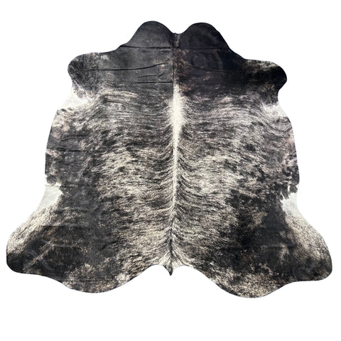 Dark Grey Brindle Cowhide Rug (48.50 sq ft) Size: 8x7 feet Colombia-49