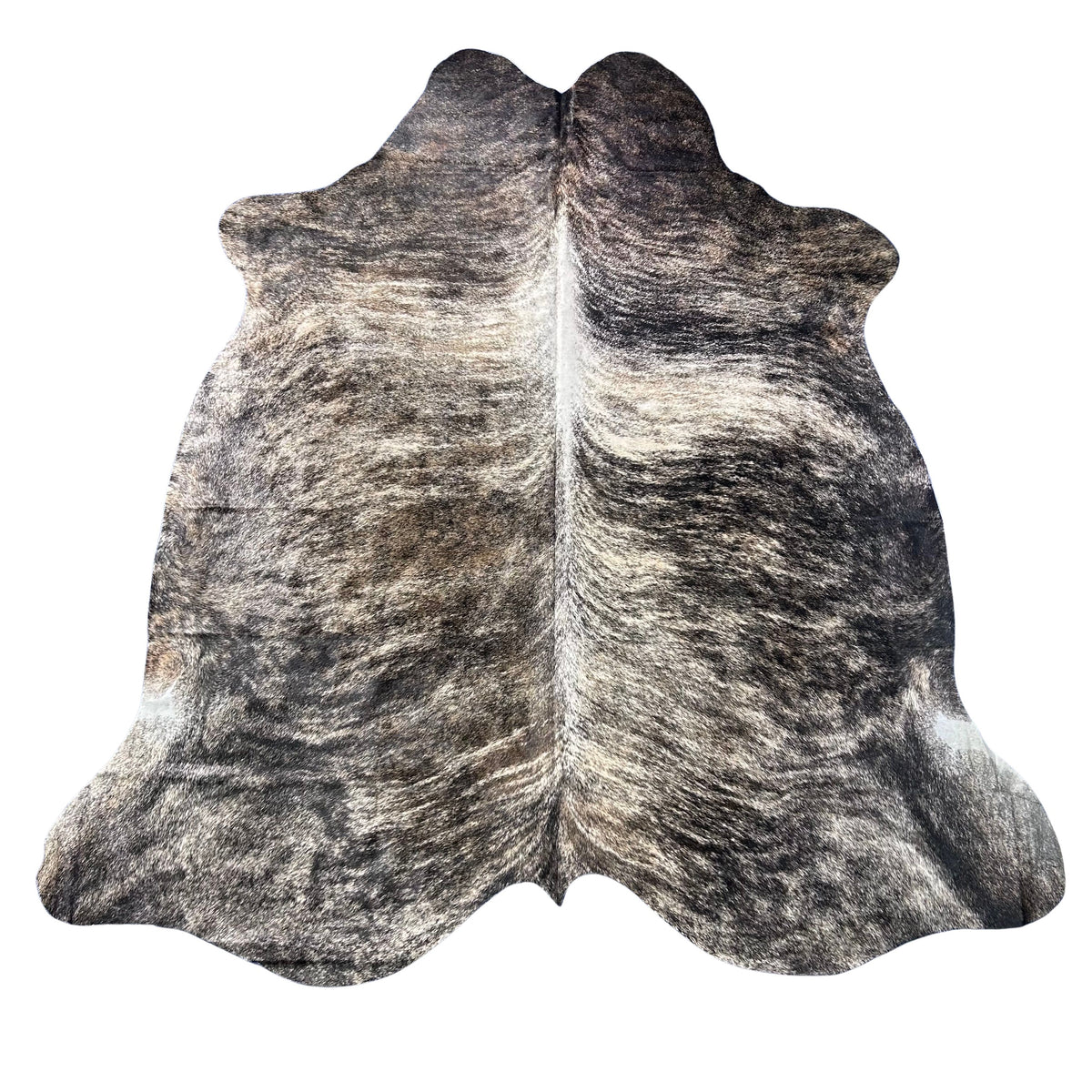 Dark Grey Brindle Cowhide Rug (48.25 sq ft) Size: 8x7 feet Colombia-54