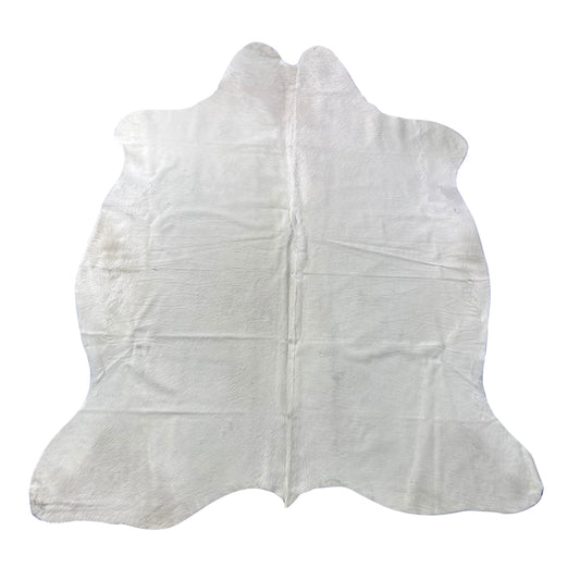 Solid White Cowhide Rug (patch/ 37 sq ft) Size: 7x6 feet Colombia-7