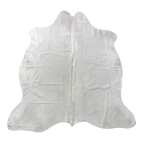 Solid White Cowhide Rug (patch/ 37 sq ft) Size: 7x6 feet Colombia-7