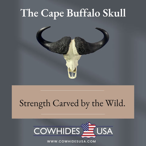 Buffalo Skull Real Cape Buffalo Skull Size: 29.5x25X11 in