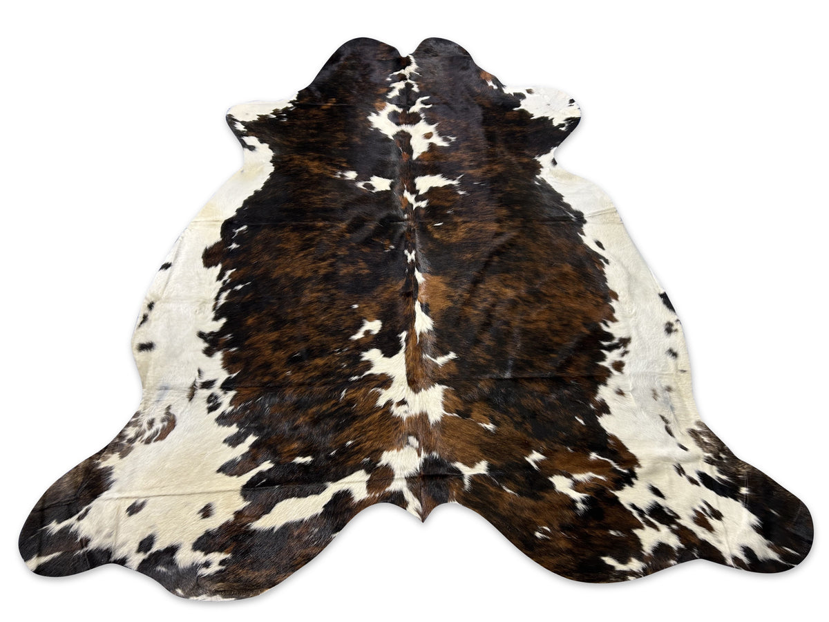 Tricolor Cowhide Rug Size: 8x7.5 feet D-119