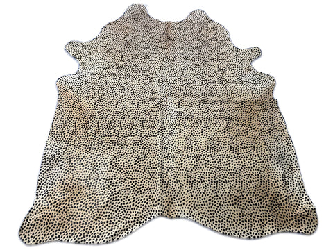 Cheetah Print Cowhide Rug (some of the spots are blurry) Size: 7x6 feet D-135