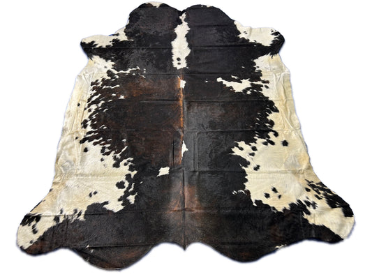 Mainly Darker Tone Tricolor Cowhide Rug Size: 8x7 feet D-222