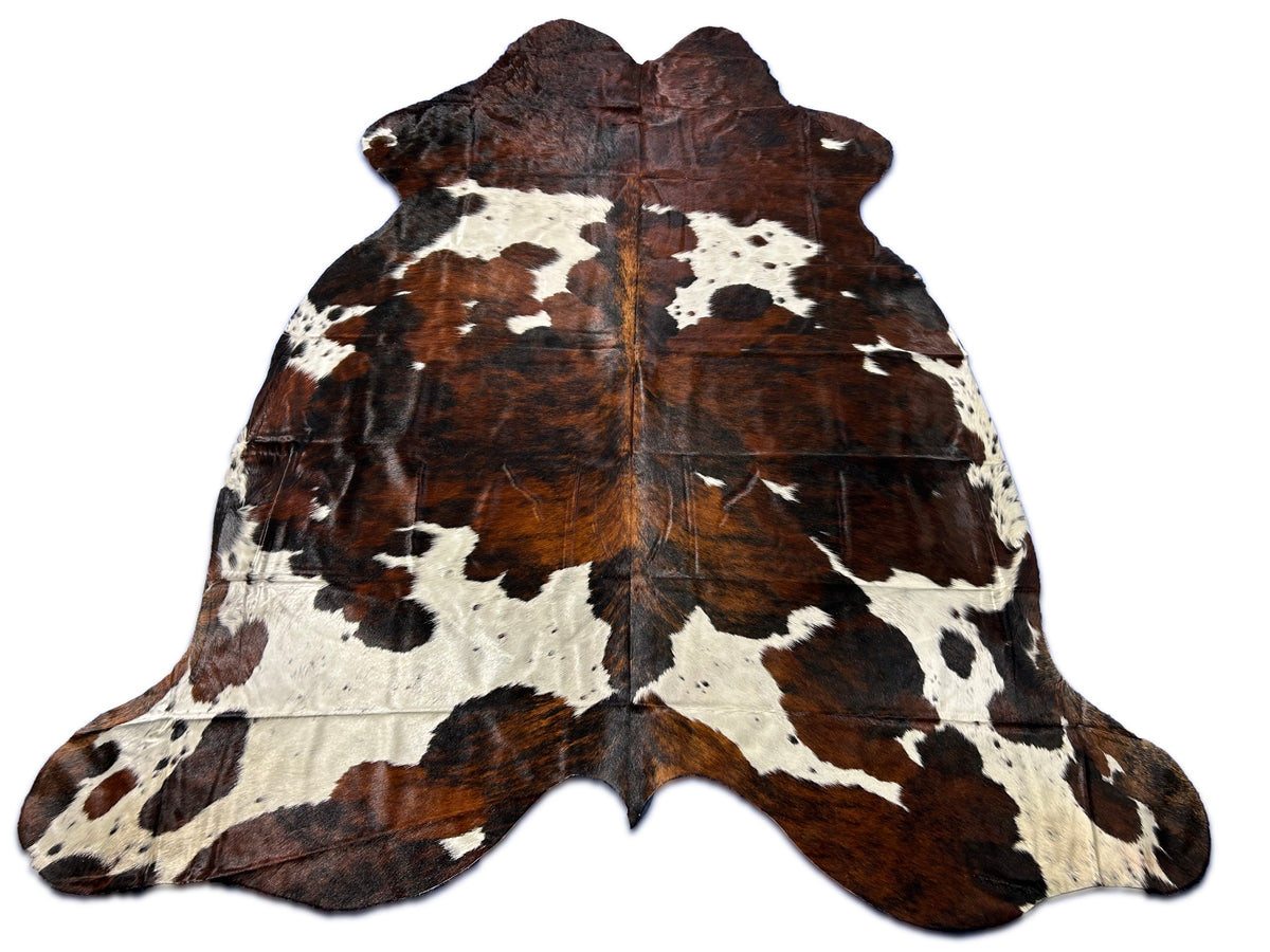 Tricolor Cowhide Rug Size: 8x7 feet D-227