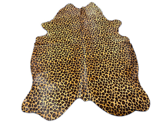 Leopard Print Cowhide Rug Size: 7.5x5.5 feet D-400