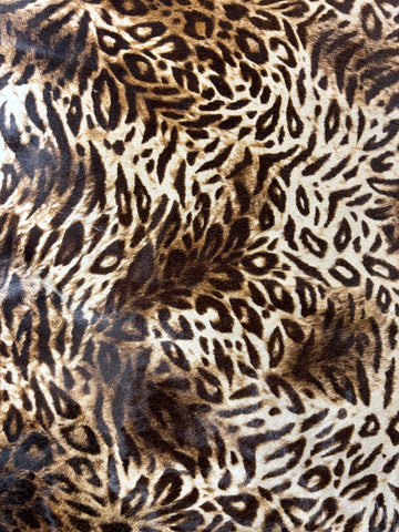 Funky Leopard Print Cowhide Rug Size: 7x6.5 feet D-437