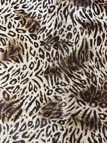 Funky Leopard Print Cowhide Rug Size: 7x6.5 feet D-437