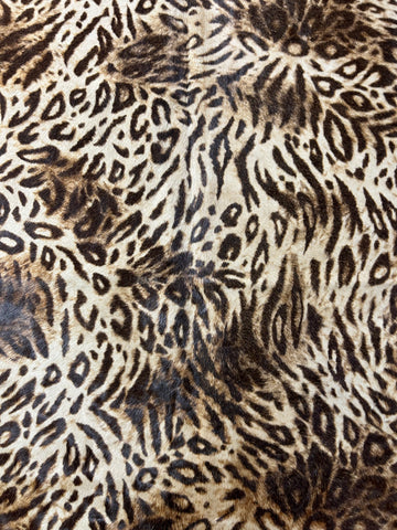 Funky Leopard Print Cowhide Rug Size: 7x6.5 feet D-437