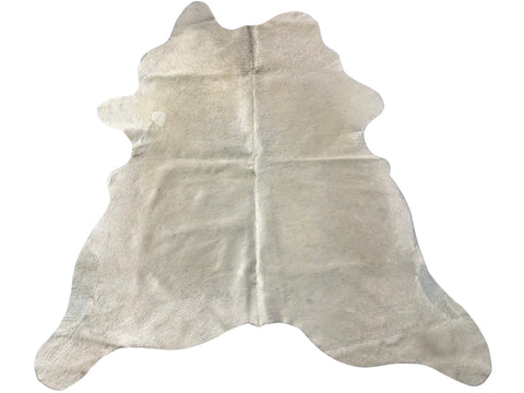 White Cowhide Rug (1 patch/ very small size) Size: 4.7x4.5 feet D-446