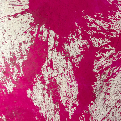 Pink Acid Washed Cowhide Rug Size: 8x7 feet D-459