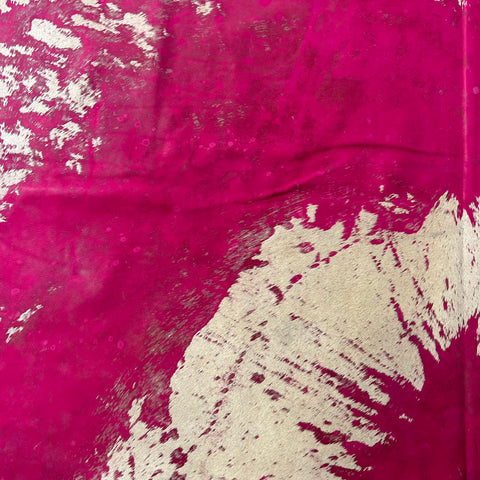 Pink Acid Washed Cowhide Rug Size: 7.7x6.2 feet D-461