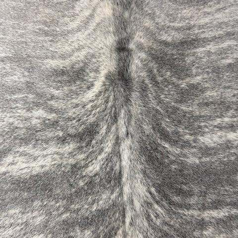 Grey Brindle Cowhide Rug Size: 7.2x6 feet D-466