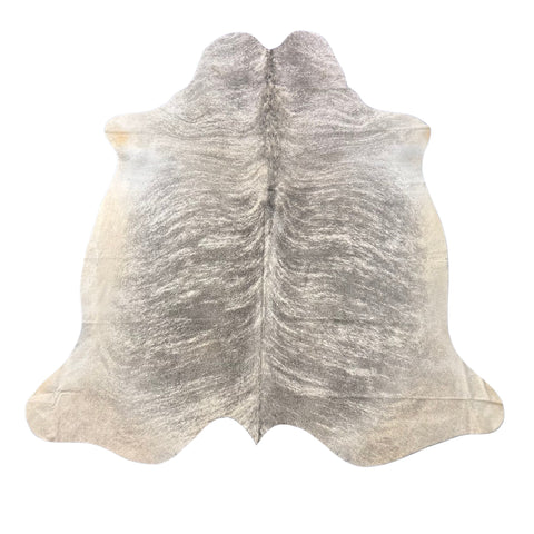 Grey Brindle Cowhide Rug Size: 7.2x6 feet D-466