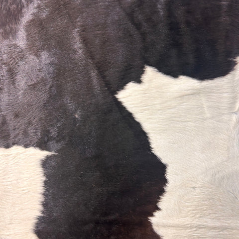 Black & White Cowhide Rug (dark brown) Size: 8x7 feet D-483