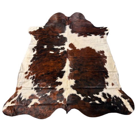 Tricolor Cowhide Rug Size: 7x7 feet D-484