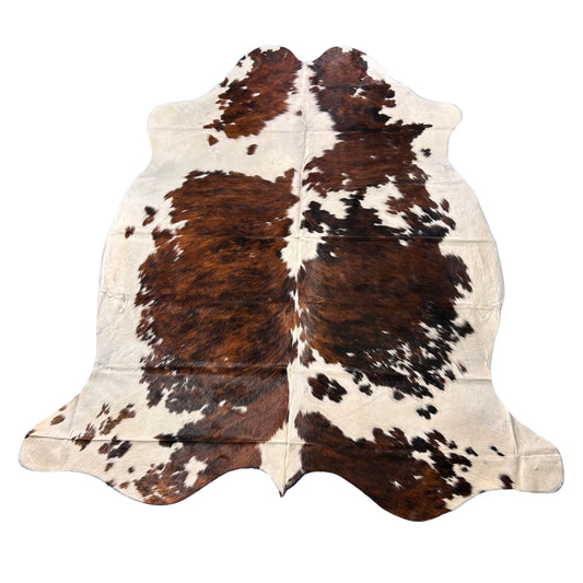 Tricolor Cowhide Rug Size: 7.2x6.7 feet D-488