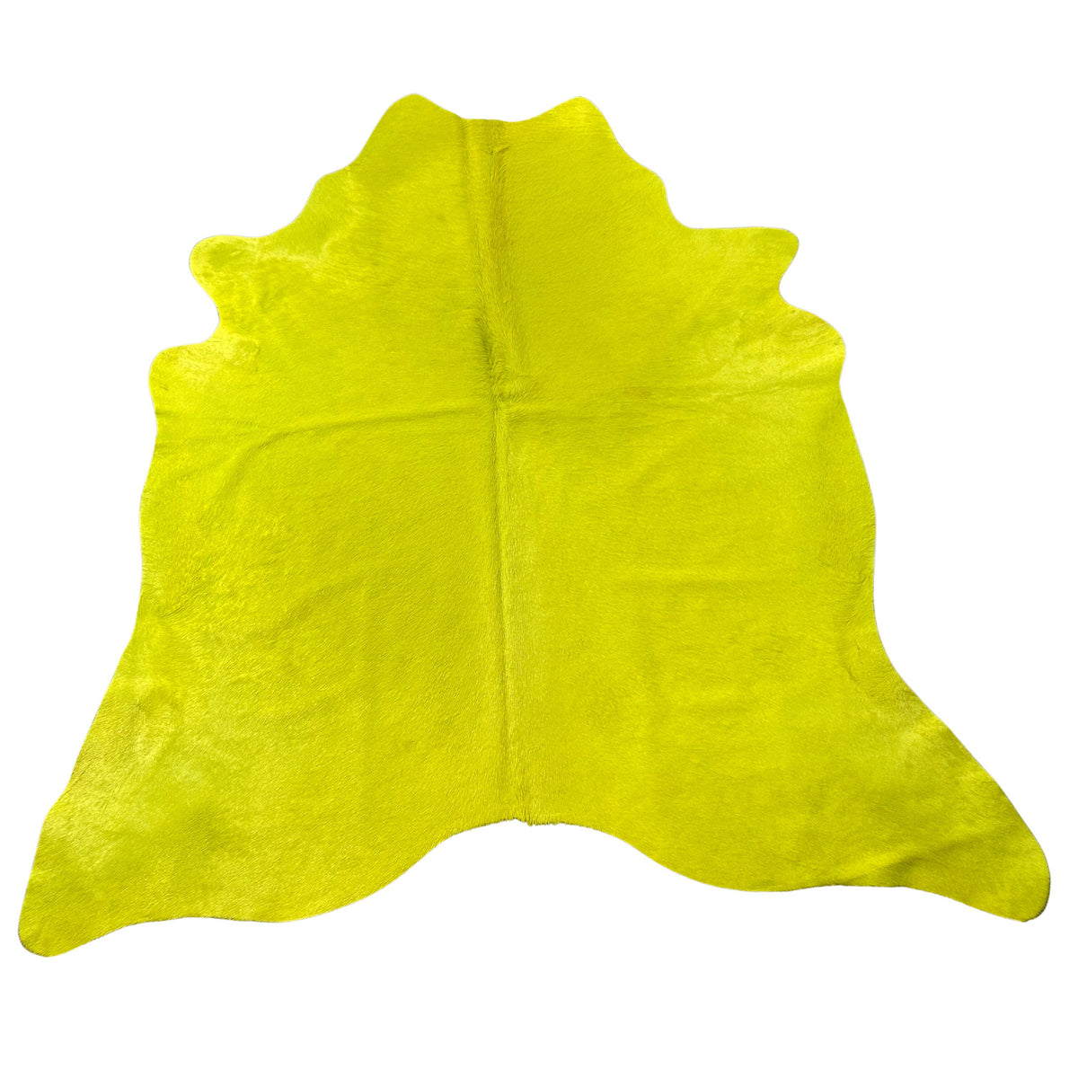 Dyed Lime Green Cowhide Rug (short hair/ gorgeous florescent) Size: 7x6.5 feet D-503