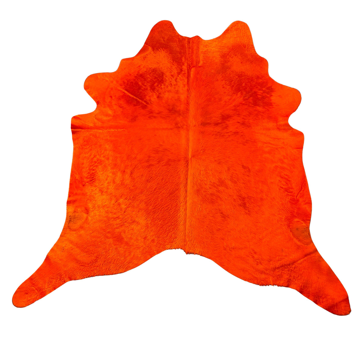 Dyed Orange Cowhide Rug (gorgeous quality) Size: 8x7.2 feet D-508