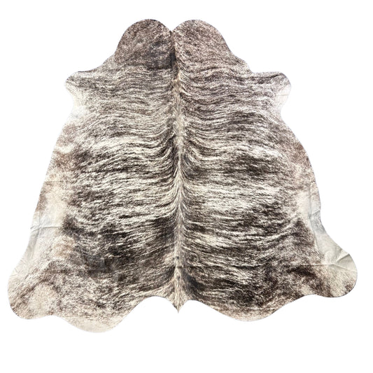 Grey Brindle Cowhide Rug Size: 7.7x6.7 feet D-530