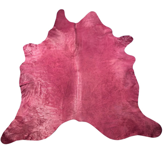 Dyed Beet Cowhide Rug Size: 7x7 feet D-537