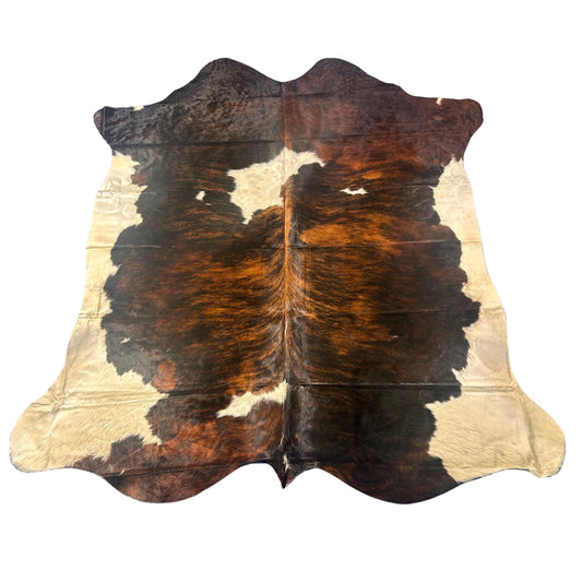 Tricolor Cowhide Rug Size: 7x6.7 feet D-539