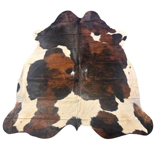 Tricolor Cowhide Rug Size: 7x7 feet D-541