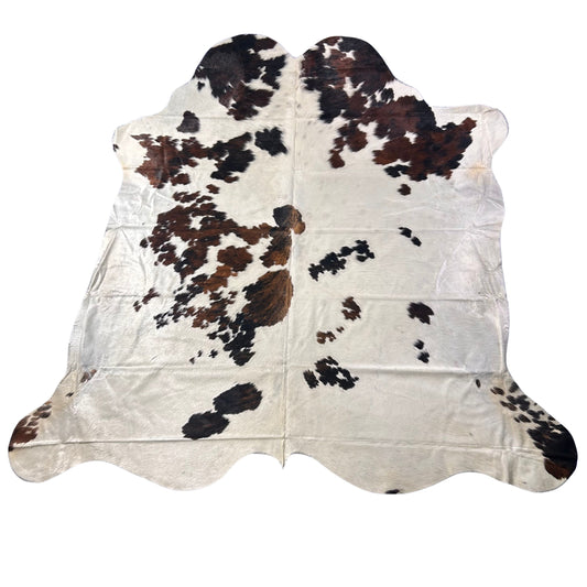 Tricolor Cowhide Rug Size: 7x7 feet D-568