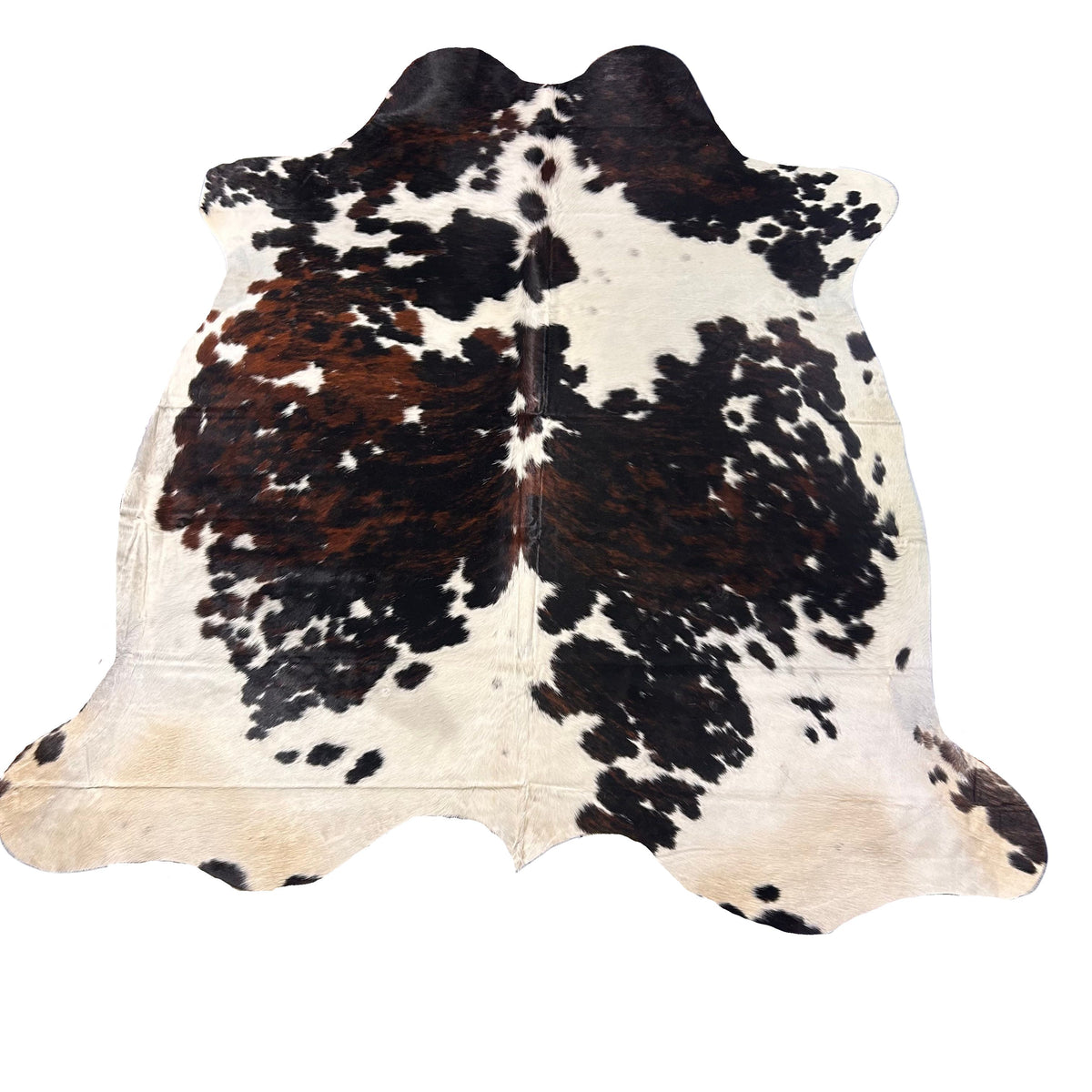 Tricolor Cowhide Rug Size: 7x7 feet D-576