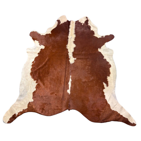 Huge Hereford Cowhide Rug Size: 7.2x7.2 feet D-587