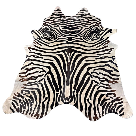 Upholstery Zebra Cowhide Rug Size: 8x7 feet D-600