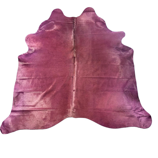 Dyed Purple Cowhide Rug Size: 7x6.5 feet D-605