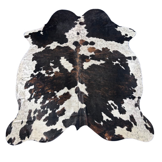 Tricolor Cowhide Rug Size: 7.7x6 feet D-716