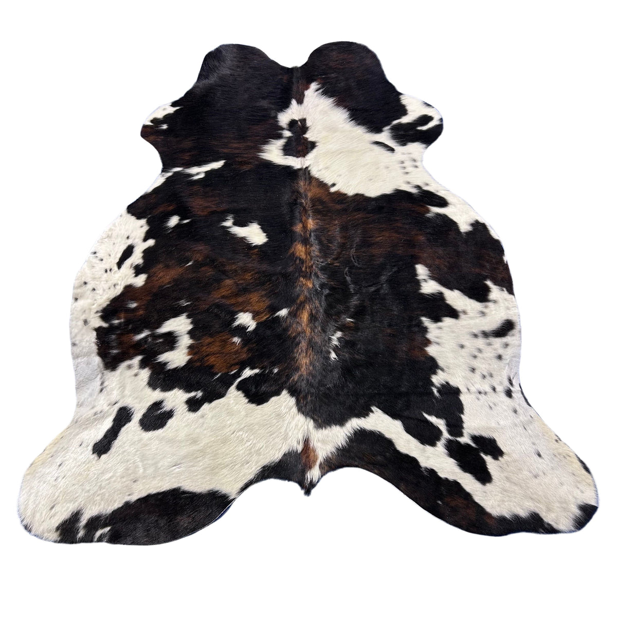 Small Tricolor Cowhide Rug Size: 6x5 feet D-725