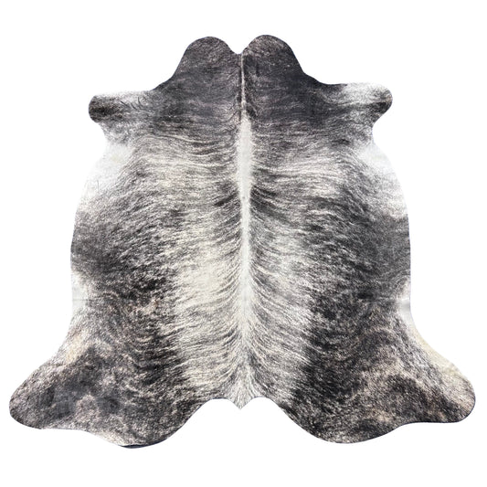 Grey Brindle Cowhide Rug (a few natural scratches) Size: 7.2x6.2 feet D-744