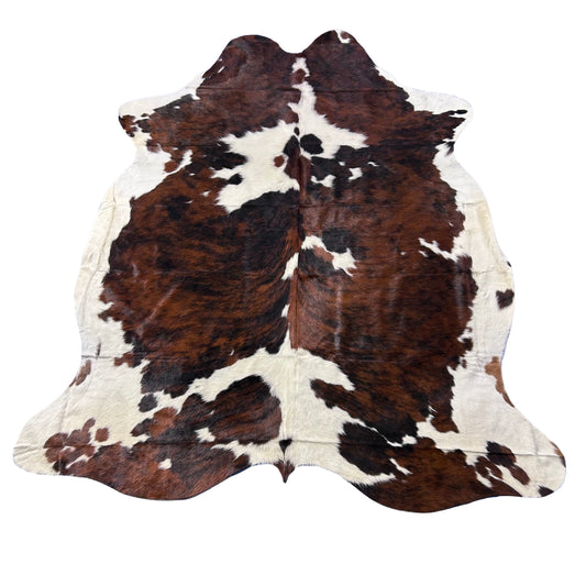 Tricolor Cowhide Rug Size: 7.2x6.2 feet D-750