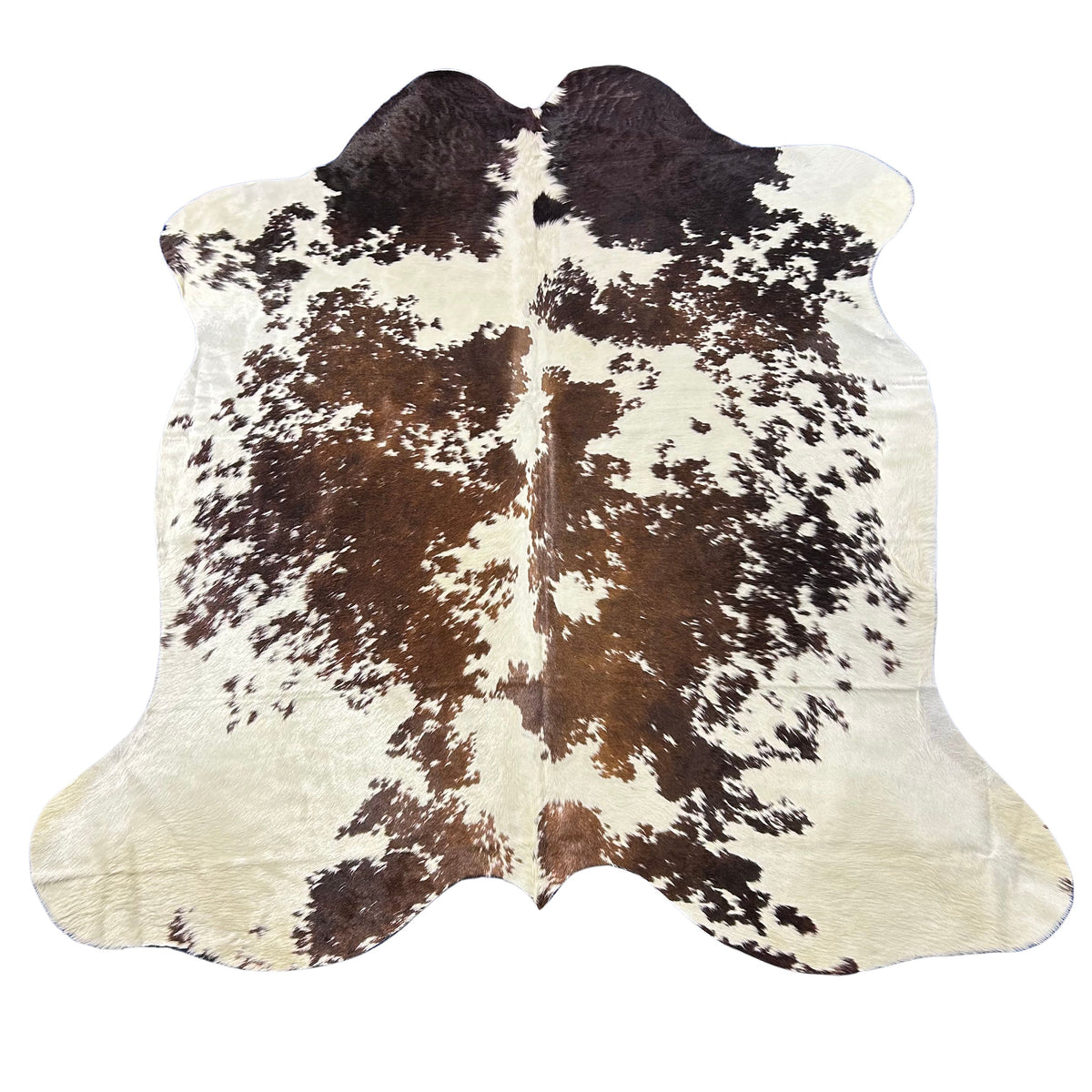 Brown & White Speckled Cowhide Rug Size: 7x6 feet D-759