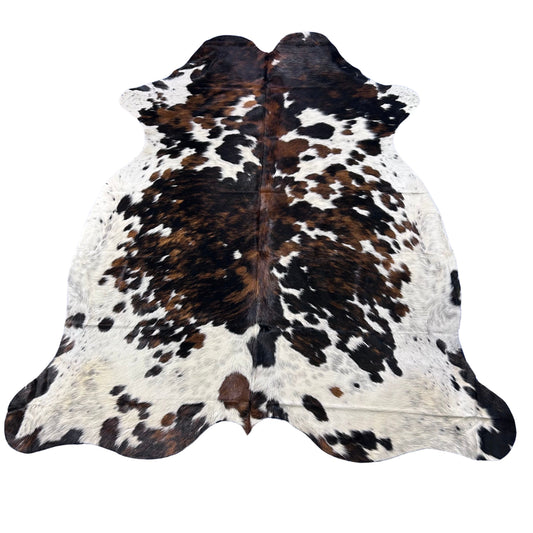 Tricolor Cowhide Rug Size: 8x7 feet D-762