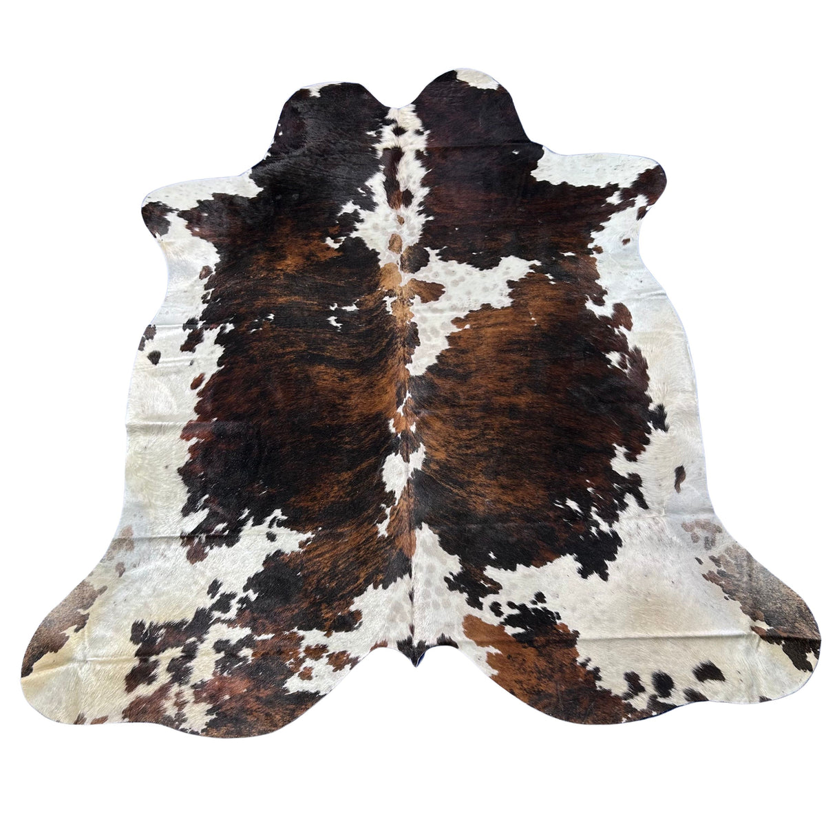 Tricolor Cowhide Rug Size: 7.2x6.7 feet D-763