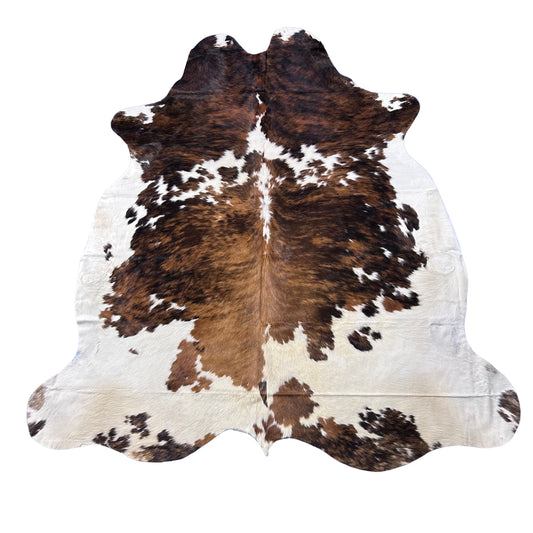 Tricolor Cowhide Rug Size: 8x7 feet D-765