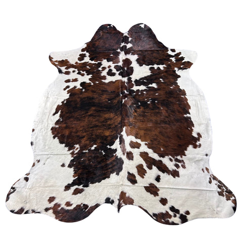 Tricolor Cowhide Rug Size: 8x7 feet D-766