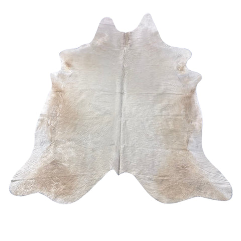 Ivory Cowhide Rug (beige belly) Size: 7x6.5 feet D-770